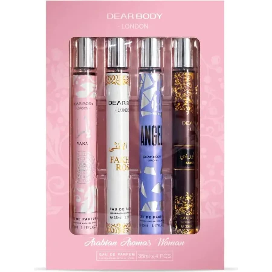 Arabian Aromas Woman – Vaporisateur Natural Spray 35ml (Kit com 4 Peças)