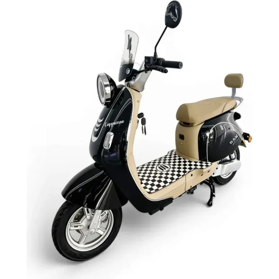Scooter Elétrica Retrô “Cappuccino” – Design Clássico, Estilo e Mobilidade Urbana