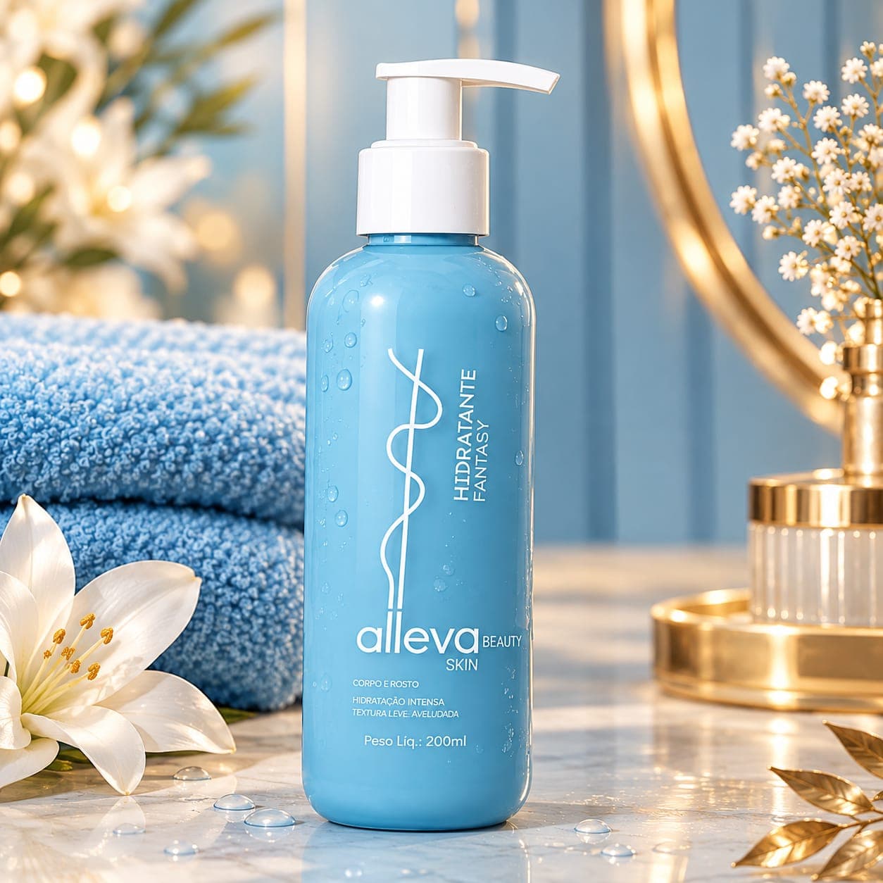 Loção Hidratante Corpo E Rosto 200ml Alleva - Bloom Fantasy