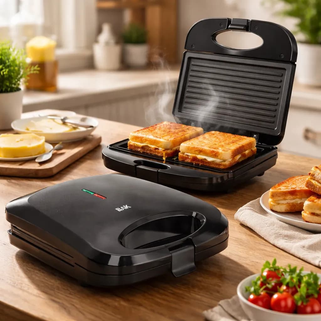 Sanduicheira Elétrica Grill 750w Antiaderente BAK - 127V