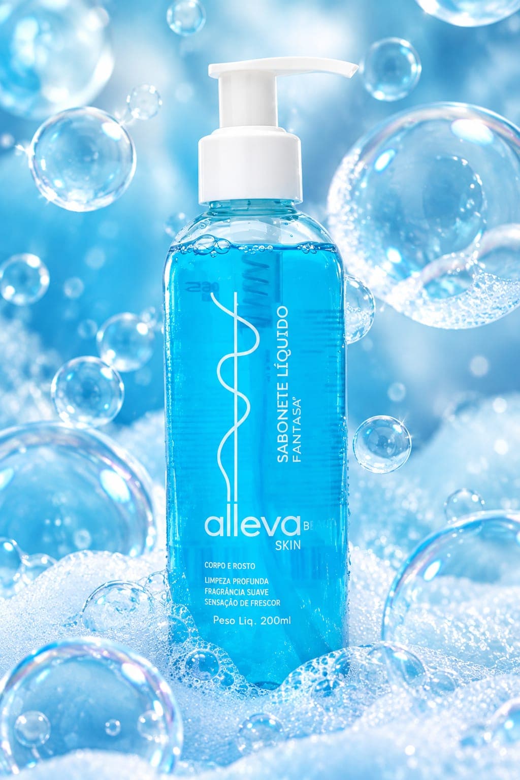Sabonete Liquido Corpo E Rosto Fantasy Alleva 200ml