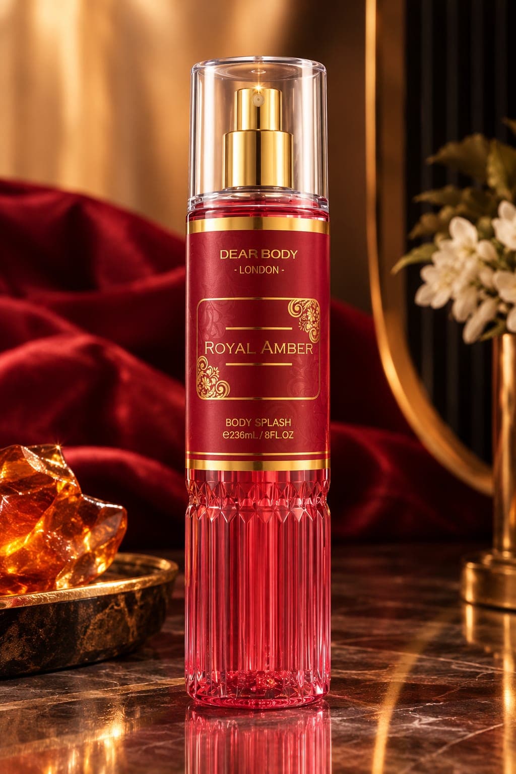 Body Splash Royal Amber Dear Body London 236ml Perfume Unisexx