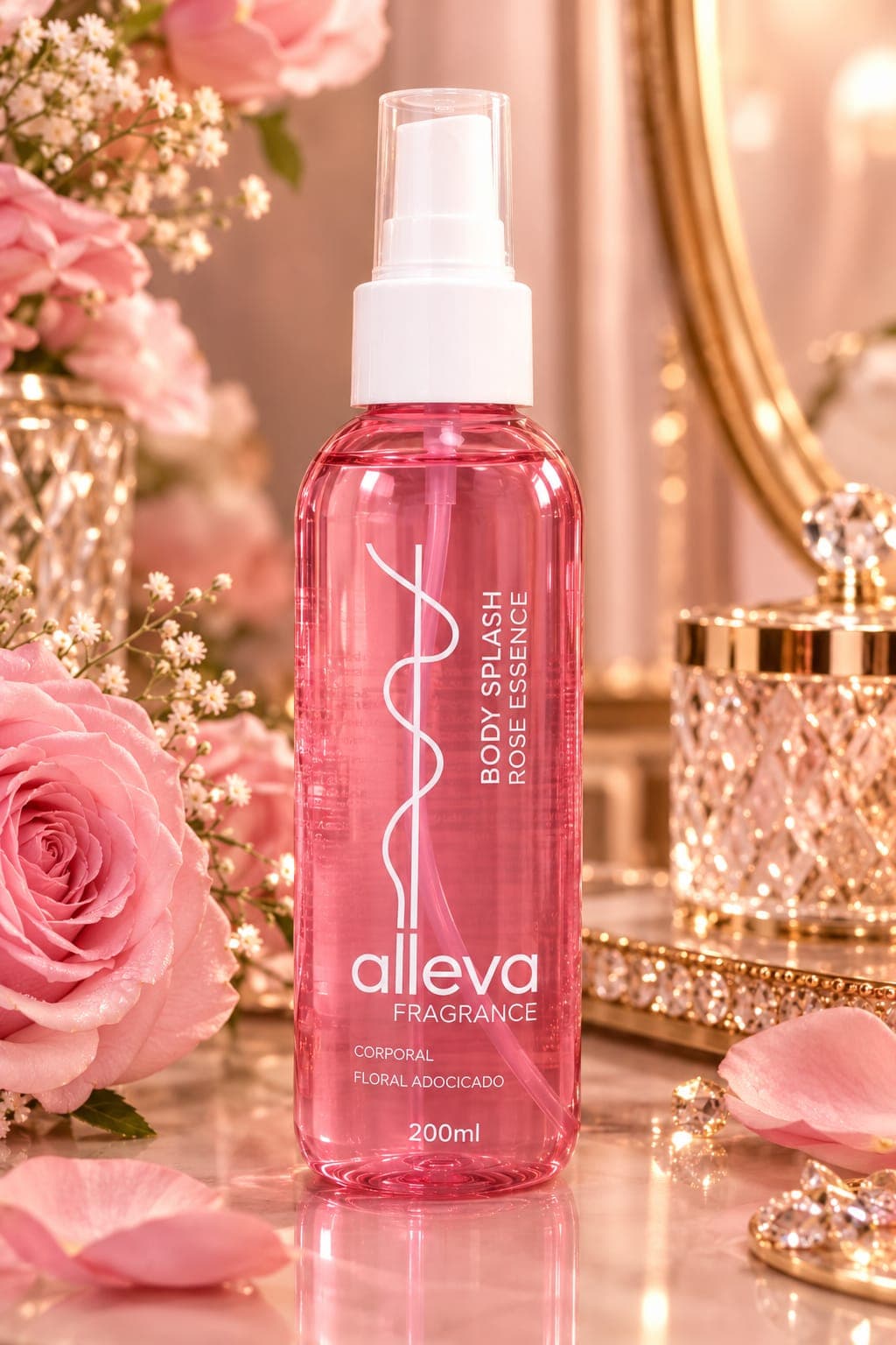 Body Splash Alleva Rose Essence 200ml